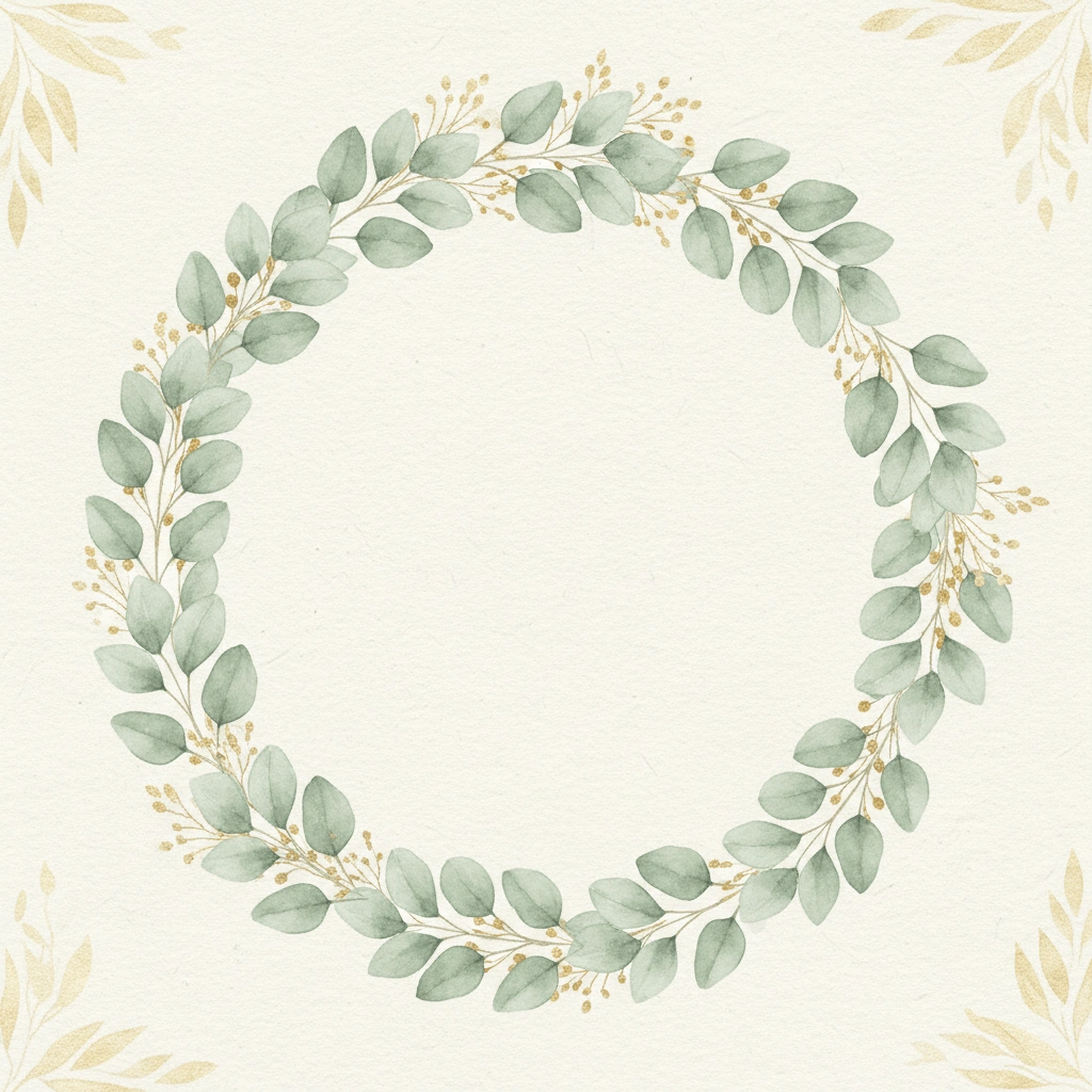 Eucalyptus Wreath — a free green baby shower invitation template on InviteDrop
