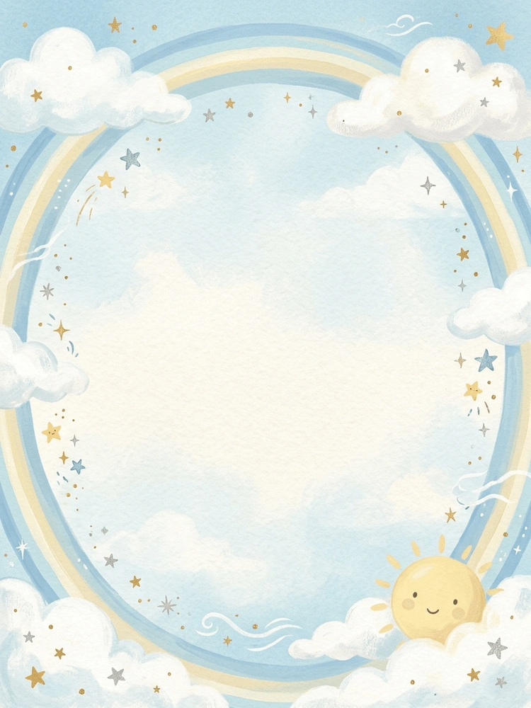 Cloud Nine — a free whimsical baby shower invitation template on InviteDrop