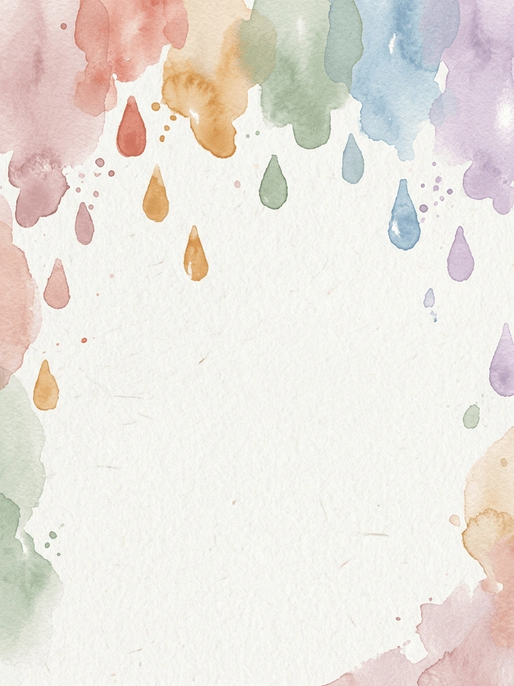 Rainbow Drops — a free modern baby shower invitation template on InviteDrop