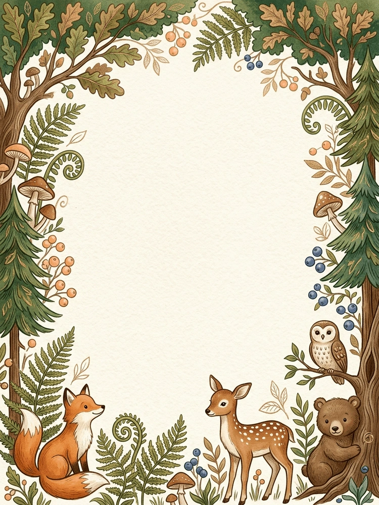 Woodland Friends — a free gold baby shower invitation template on InviteDrop