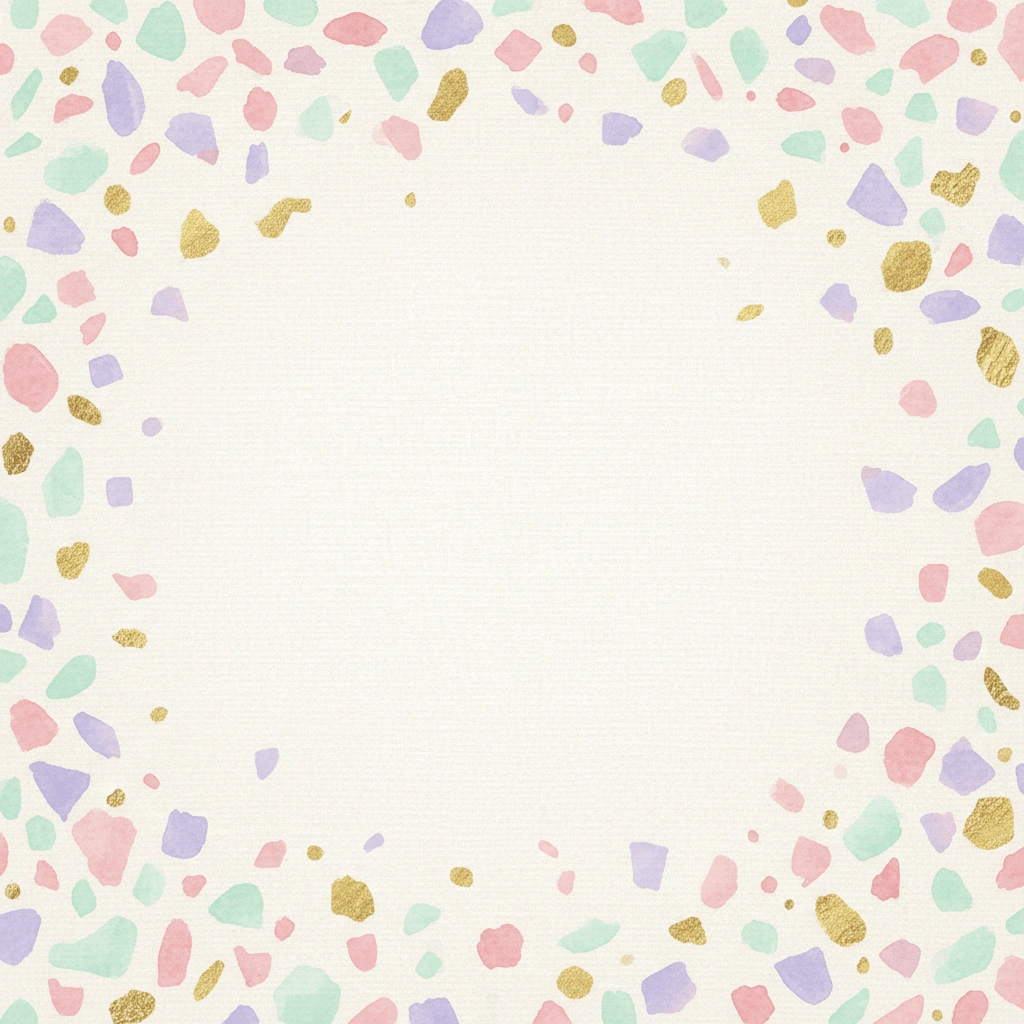 Terrazzo Modern — a free neutral baby shower invitation template on InviteDrop