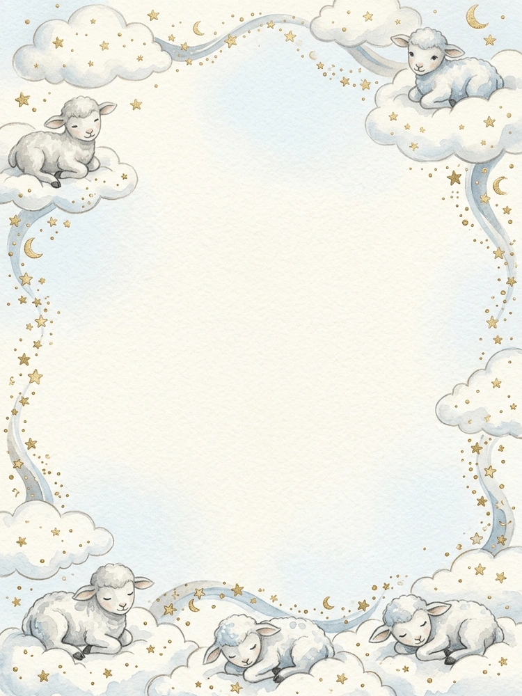 Little Lamb — a free classic baby shower invitation template on InviteDrop