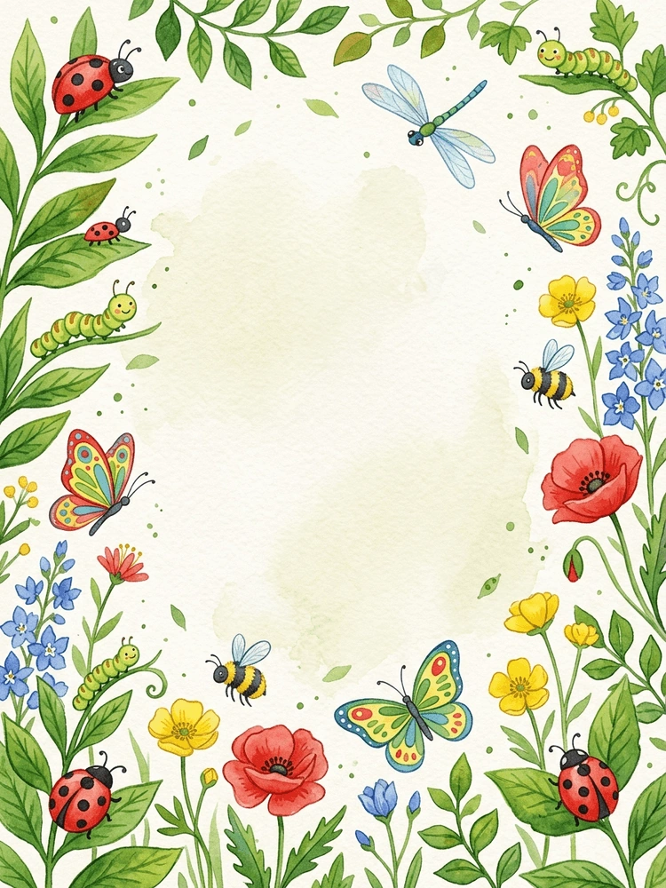 Garden Bugs — a free playful baby shower invitation template on InviteDrop