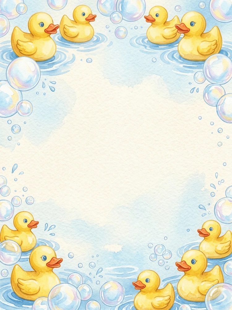Rubber Duck — a free playful baby shower invitation template on InviteDrop