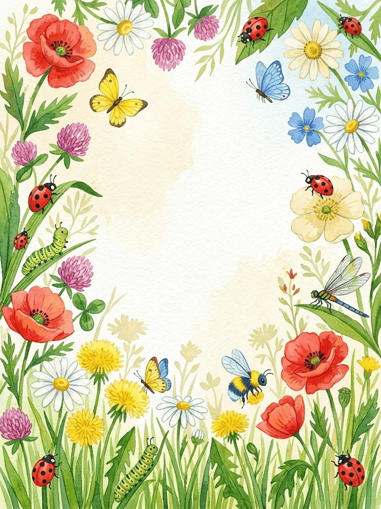 Garden Bugs — a free green baby shower invitation template on InviteDrop
