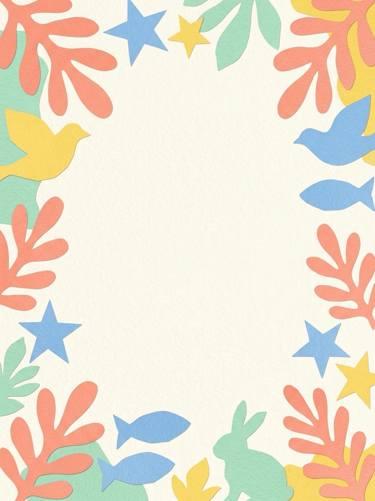 Matisse Baby Shapes — a free classic baby shower invitation template on InviteDrop