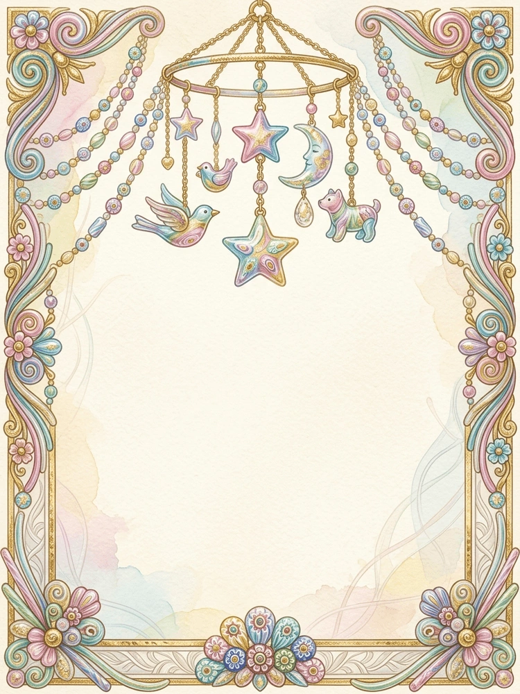 Murano Mobile — a free classic baby shower invitation template on InviteDrop