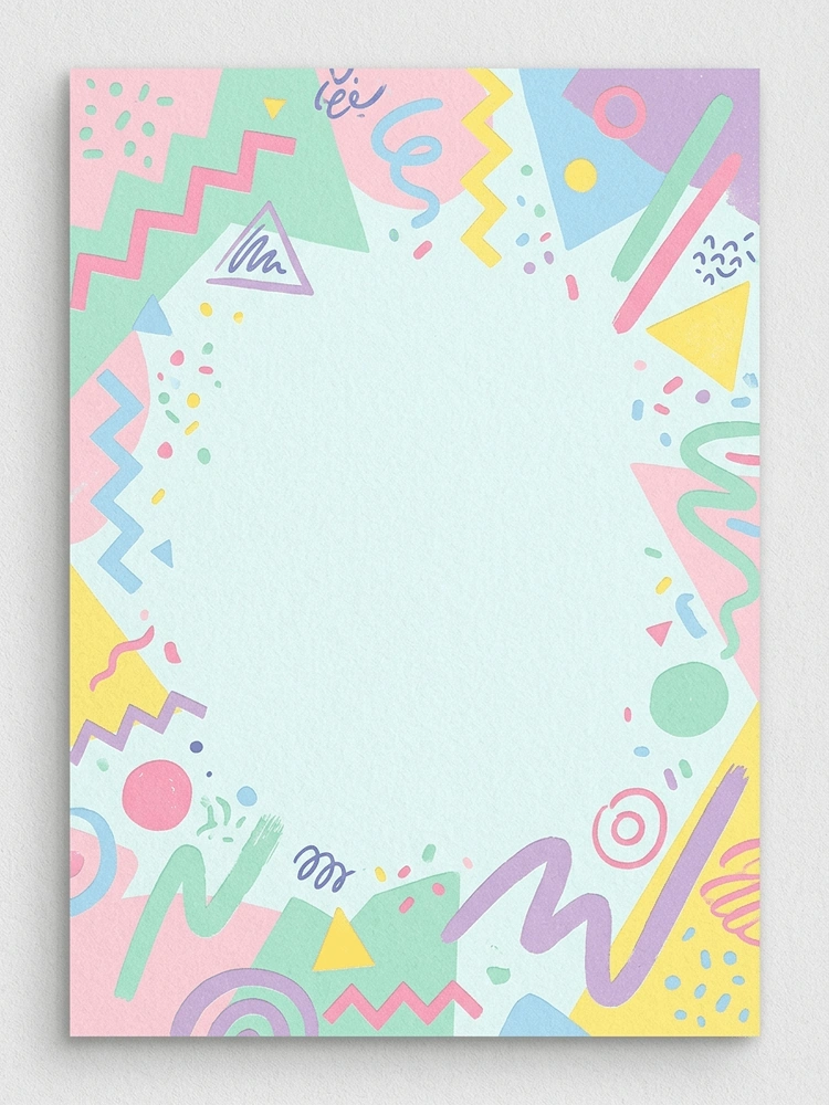Memphis Playroom — a free classic baby shower invitation template on InviteDrop