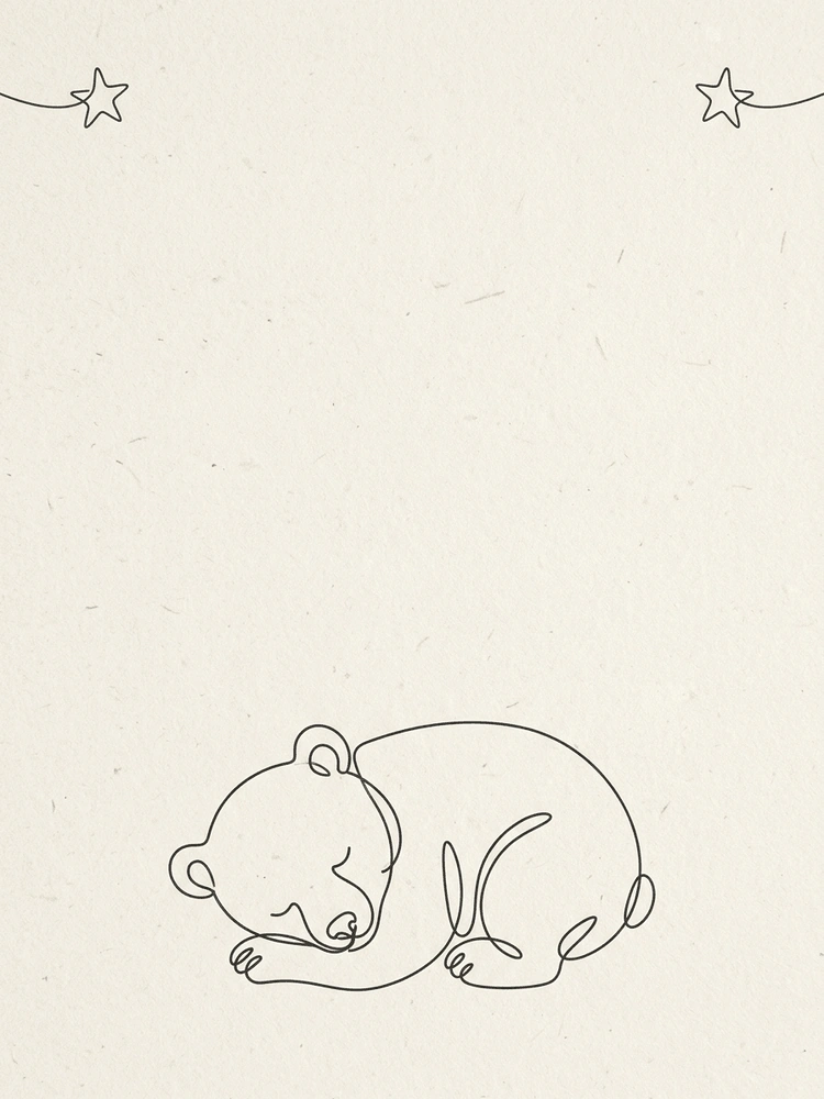 Little Bear — a free elegant baby shower invitation template on InviteDrop