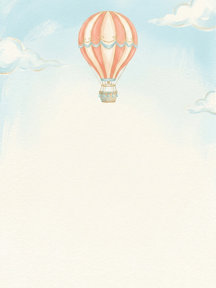 Up & Away — a free classic baby shower invitation template on InviteDrop