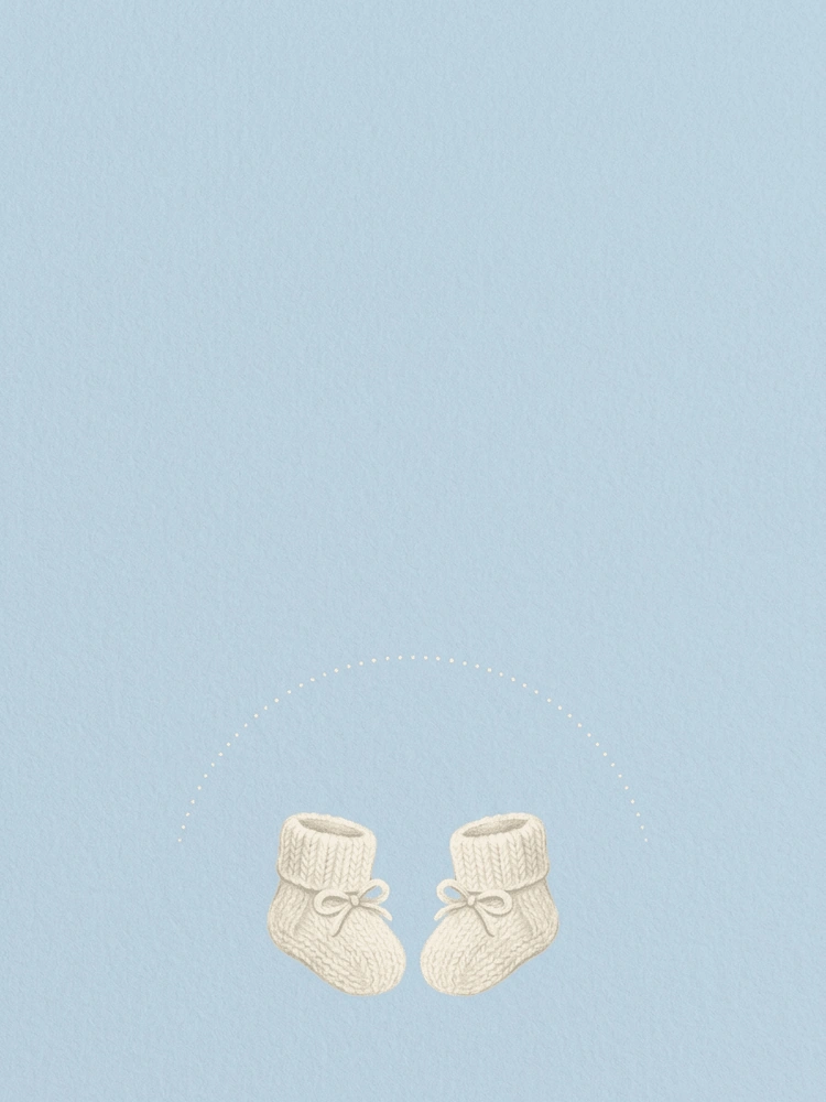Little Booties — a free elegant baby shower invitation template on InviteDrop