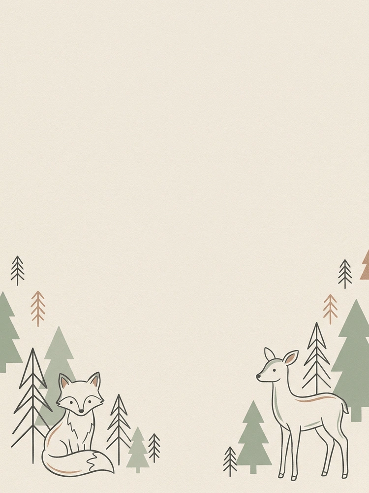 Woodland Friends — a free classic baby shower invitation template on InviteDrop