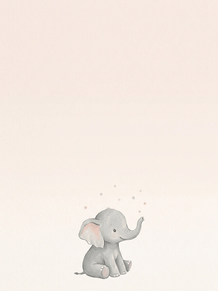 Baby Elephant — a free elegant baby shower invitation template on InviteDrop