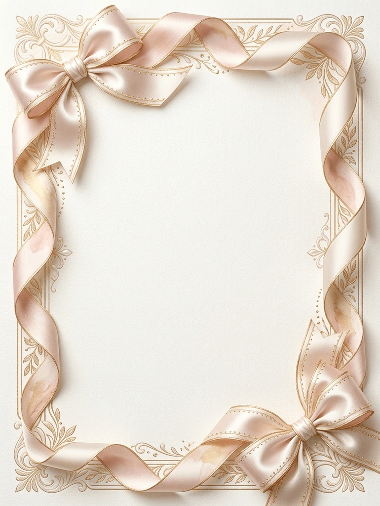 Silk Ribbon — a free pink bridal shower invitation template on InviteDrop