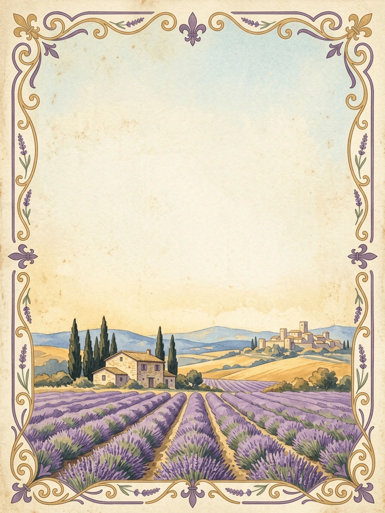 Vintage Provence — a free vintage bridal shower invitation template on InviteDrop