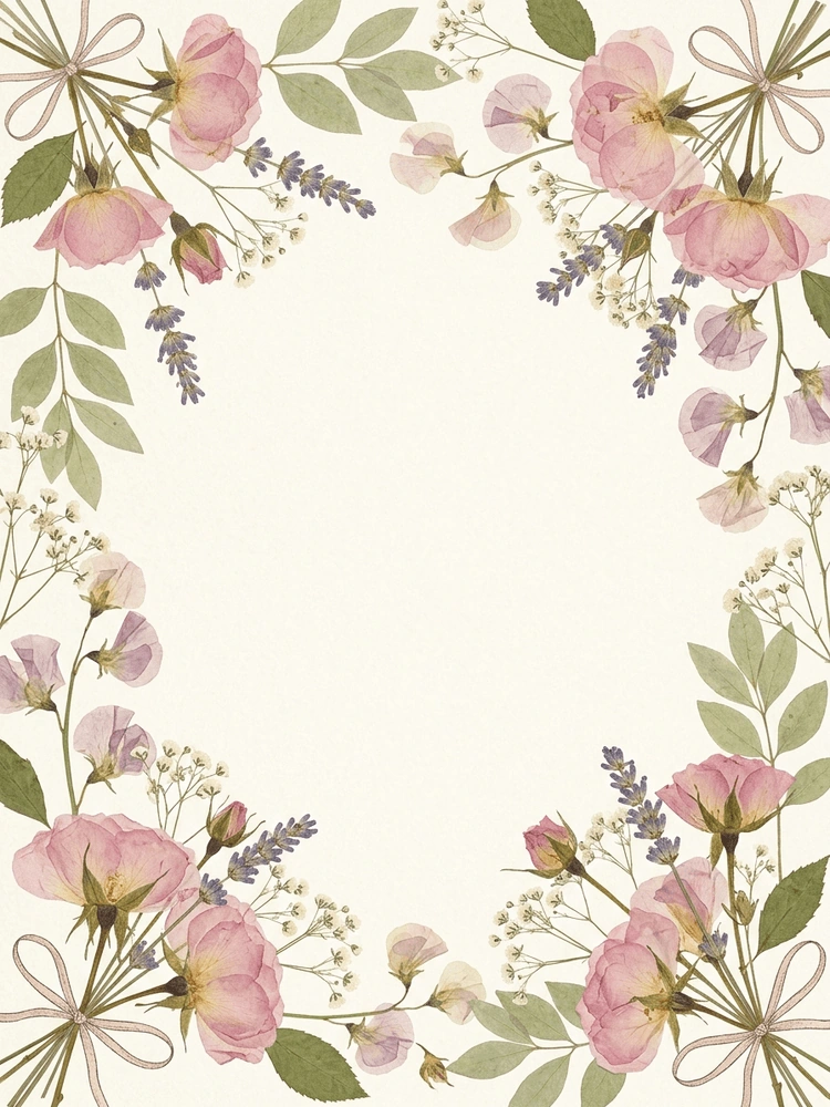 Pressed Garden Posy — a free botanical bridal shower invitation template on InviteDrop