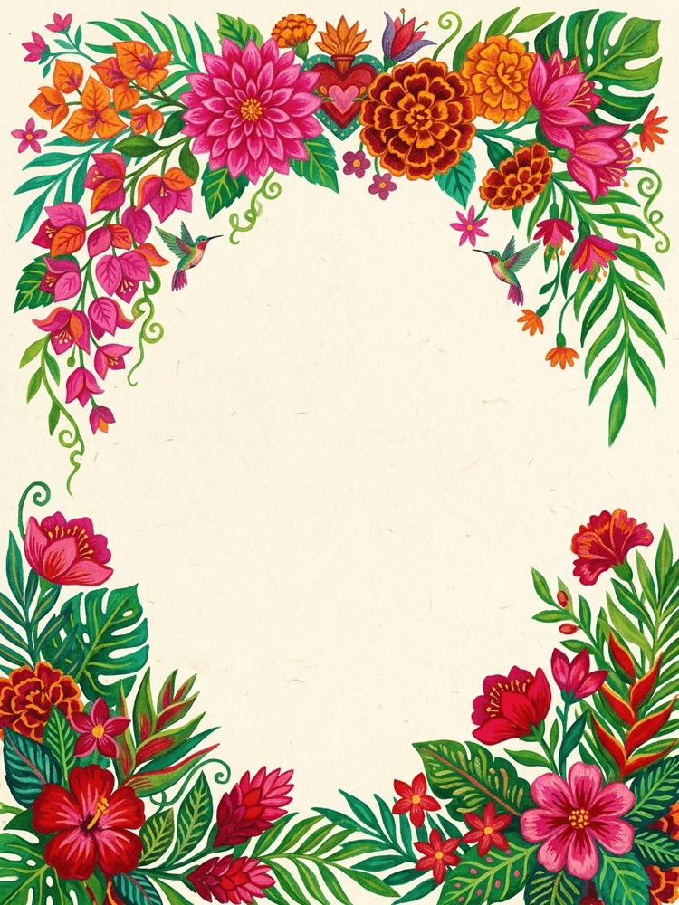 Frida Floral Crown — a free pink bridal shower invitation template on InviteDrop