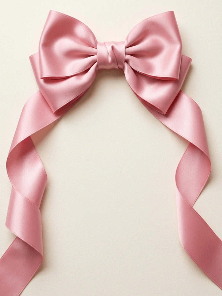 Big Satin Bow — a free pink bridal shower invitation template on InviteDrop