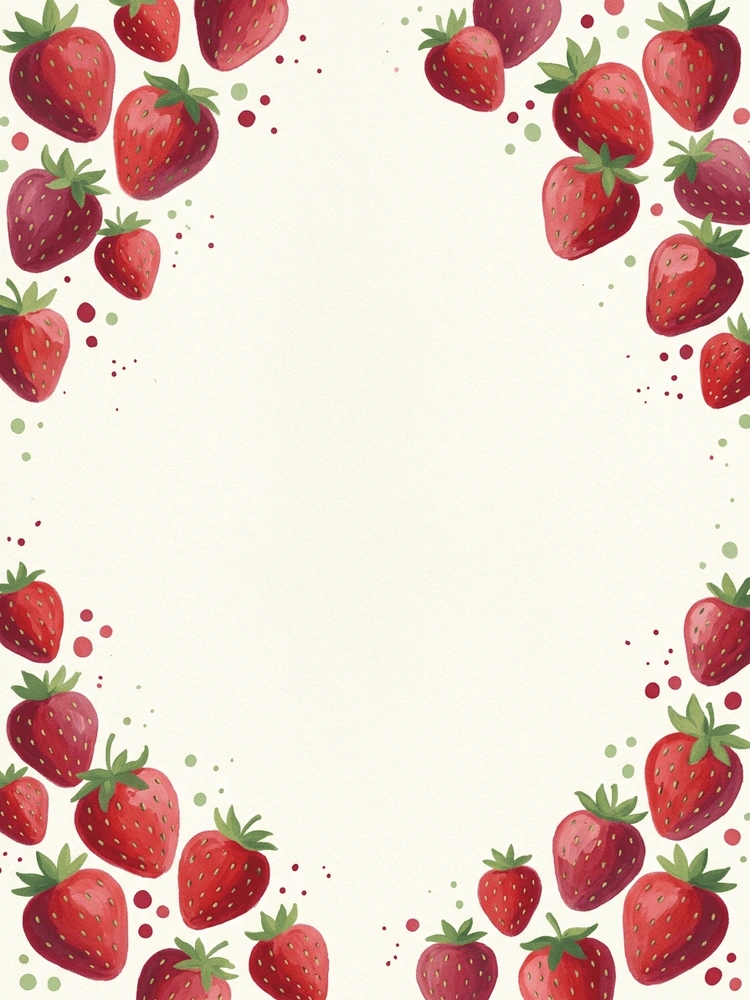 Strawberries & Cream — a free pink bridal shower invitation template on InviteDrop