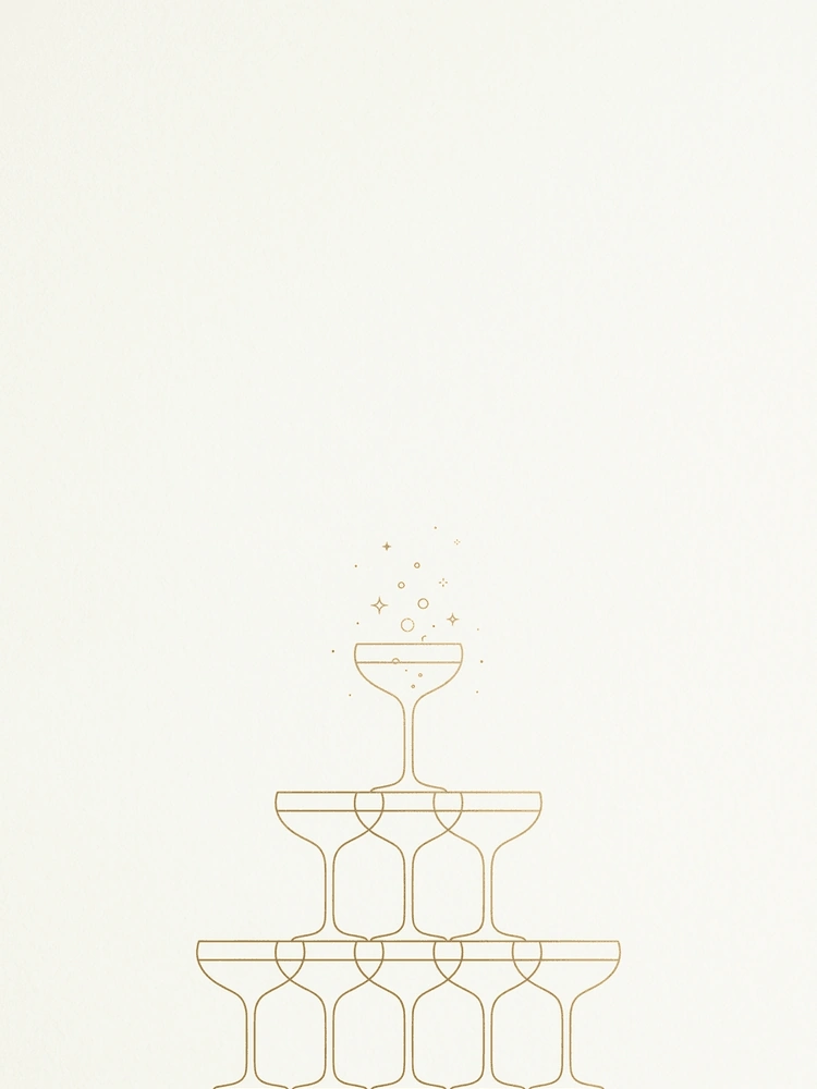 Coupe Pyramid — a free minimalist bridal shower invitation template on InviteDrop