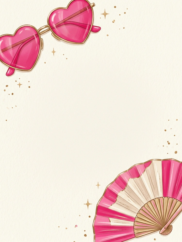 Heart Shades — a free pink bridal shower invitation template on InviteDrop