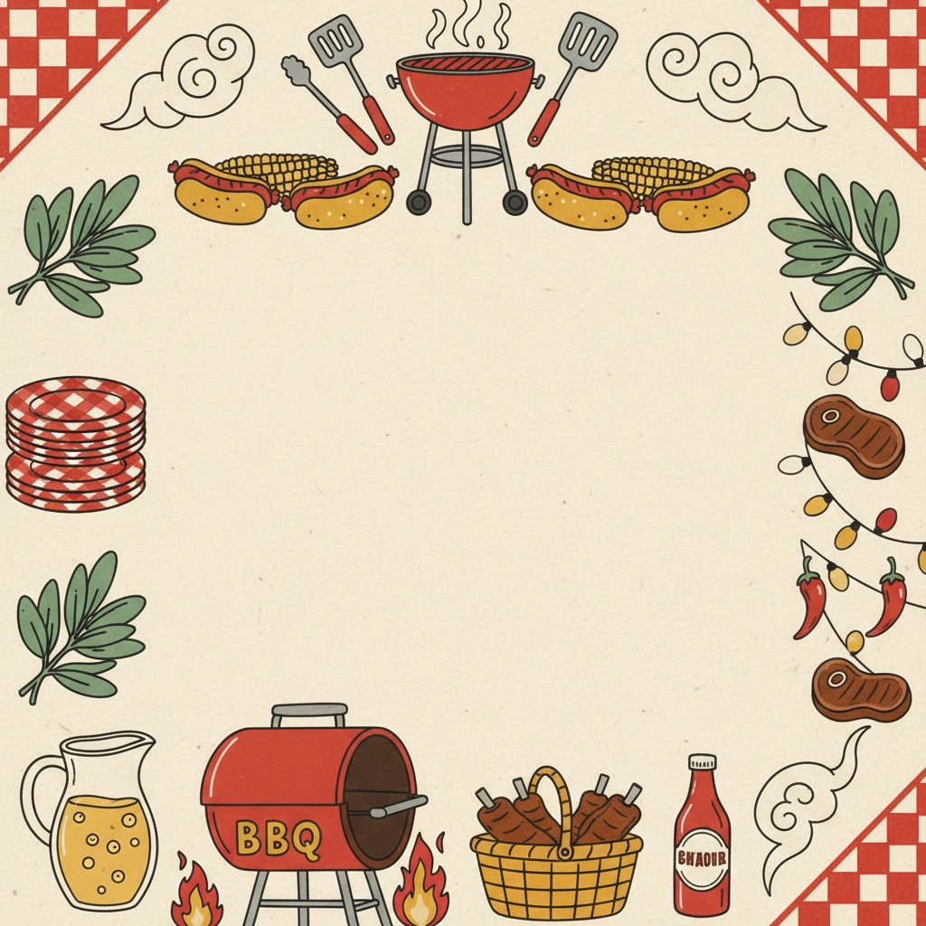 BBQ Celebration — a free gold baby shower invitation template on InviteDrop