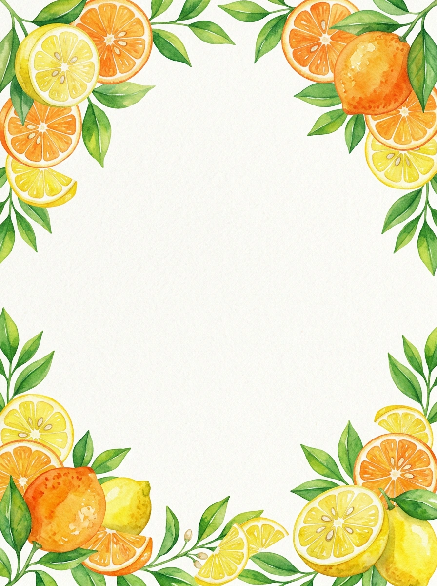 Citrus Bright engagement invitation template