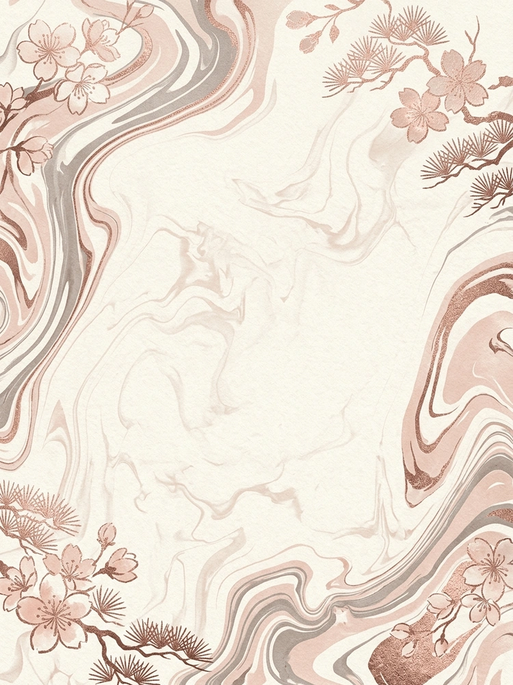 Suminagashi Rose Gold — a free classic engagement invitation template on InviteDrop