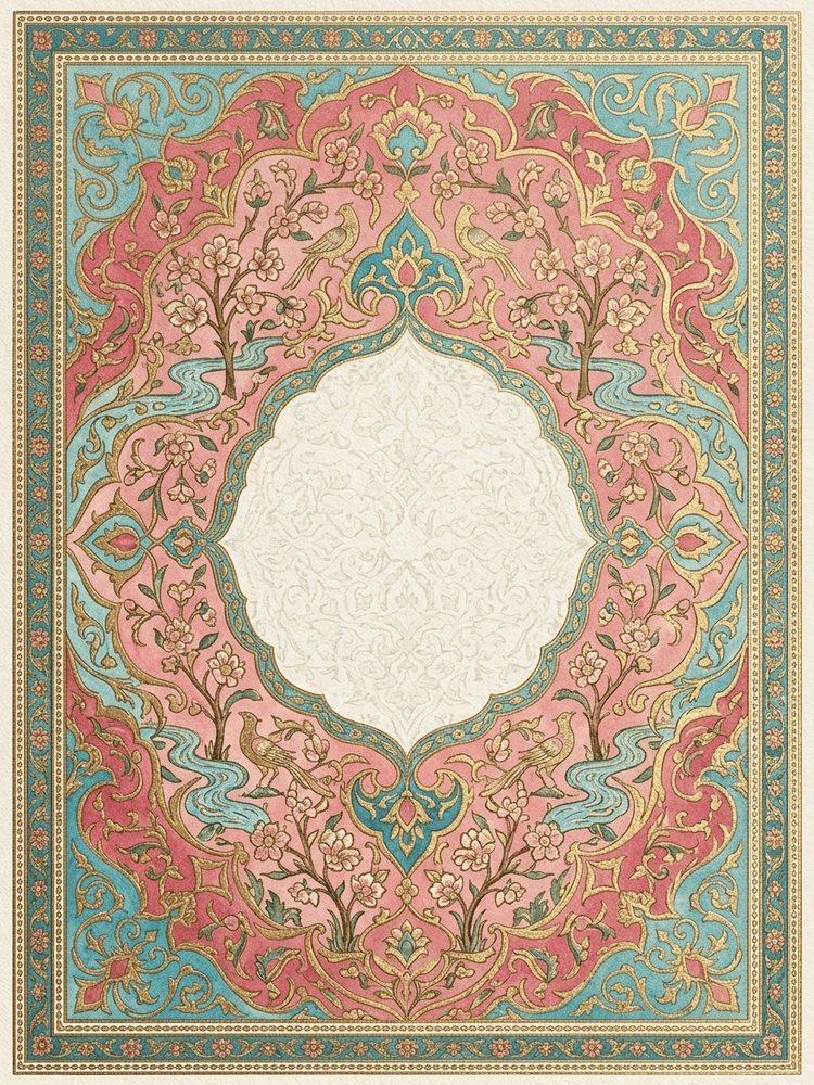 Persian Love Garden — a free classic engagement invitation template on InviteDrop