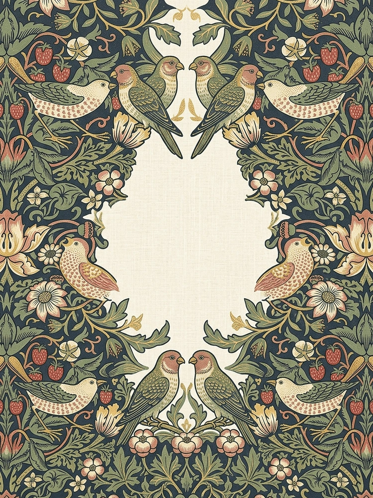 Morris Lovebirds — a free classic engagement invitation template on InviteDrop