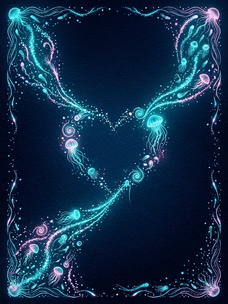 Bioluminescent Love — a free classic engagement invitation template on InviteDrop