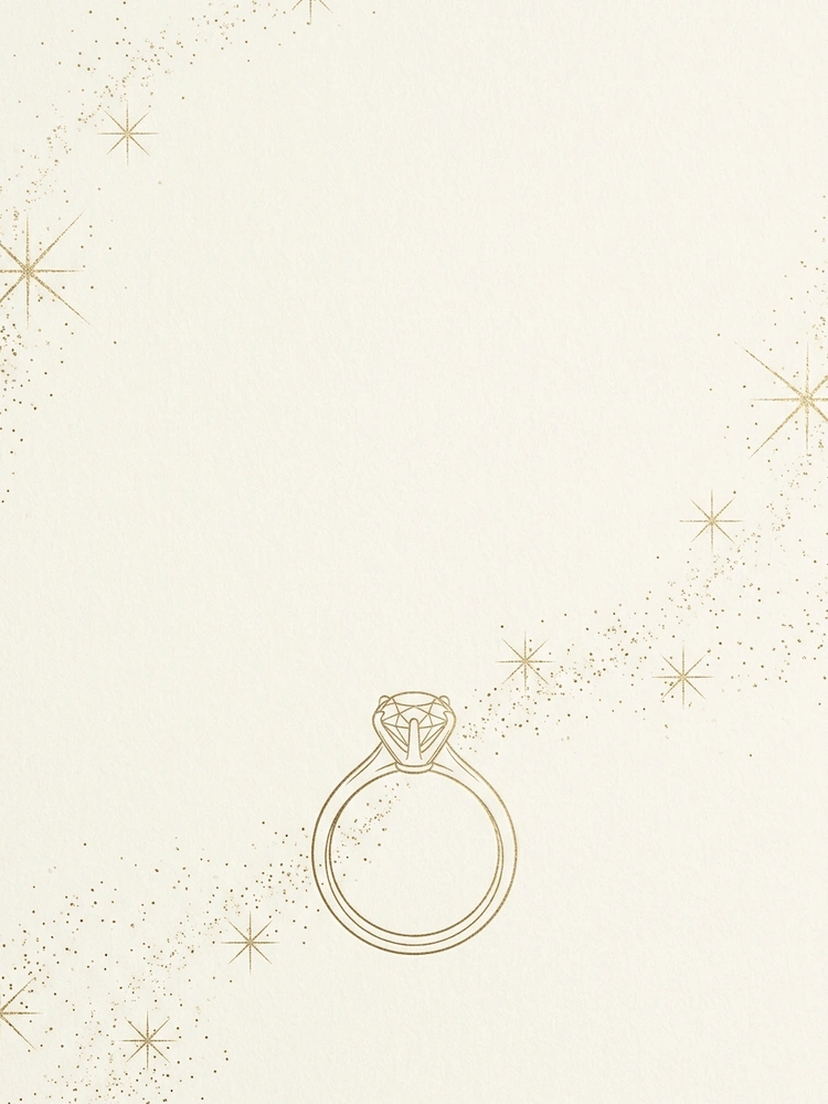 The Ring — a free elegant engagement invitation template on InviteDrop
