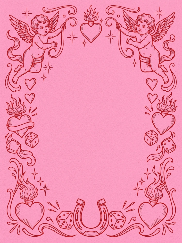 Lucky in Love — a free classic engagement invitation template on InviteDrop