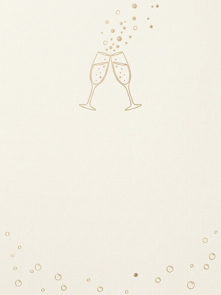 Cheers to Us — a free classic engagement invitation template on InviteDrop