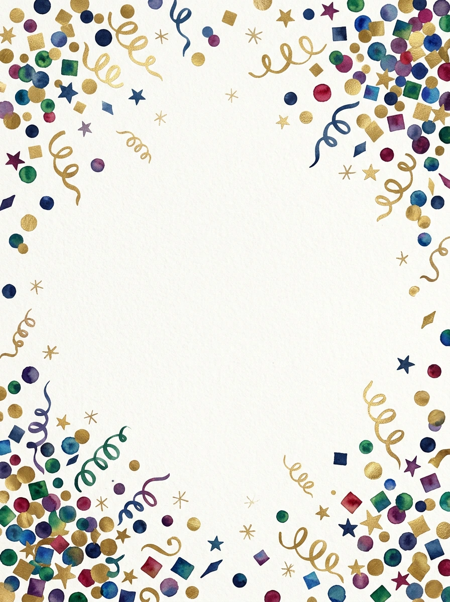 Confetti Celebration graduation invitation template