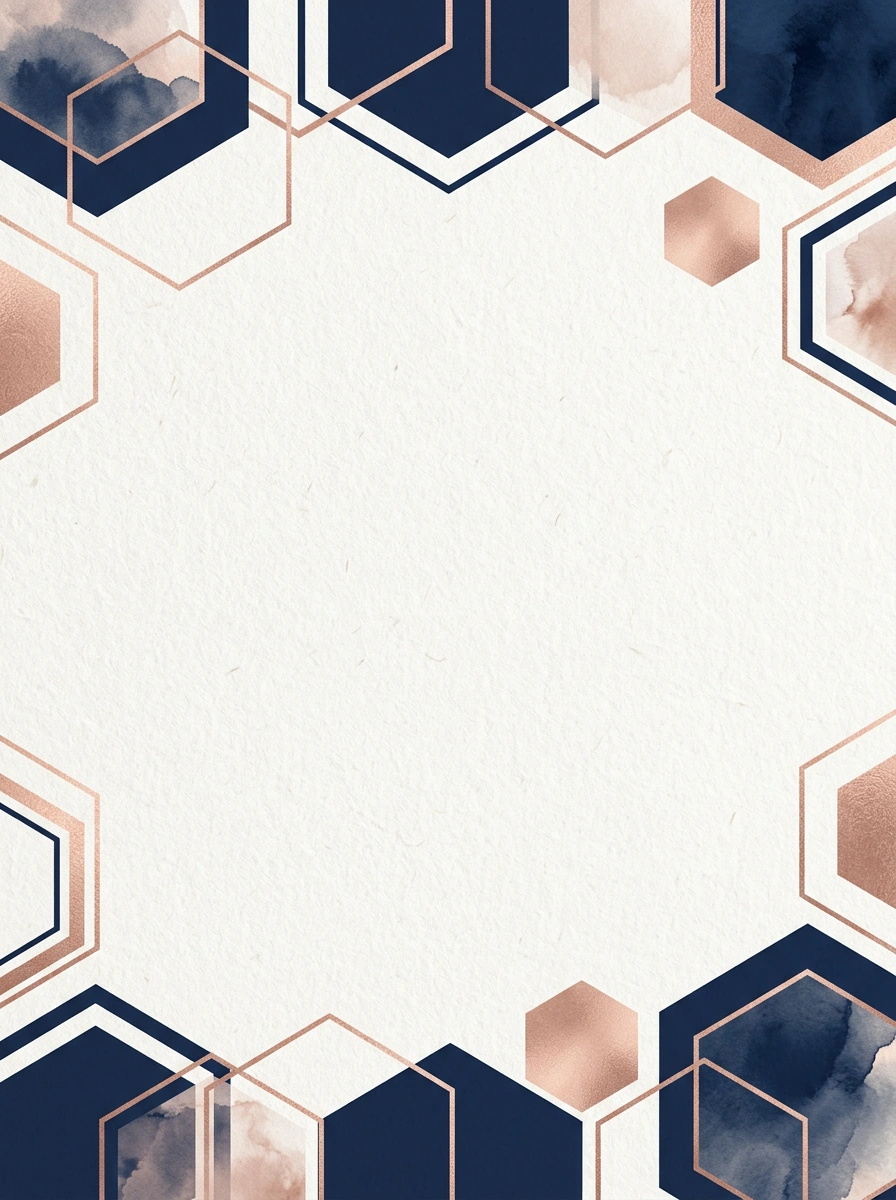 Geometric Modern — a free neutral graduation invitation template on InviteDrop