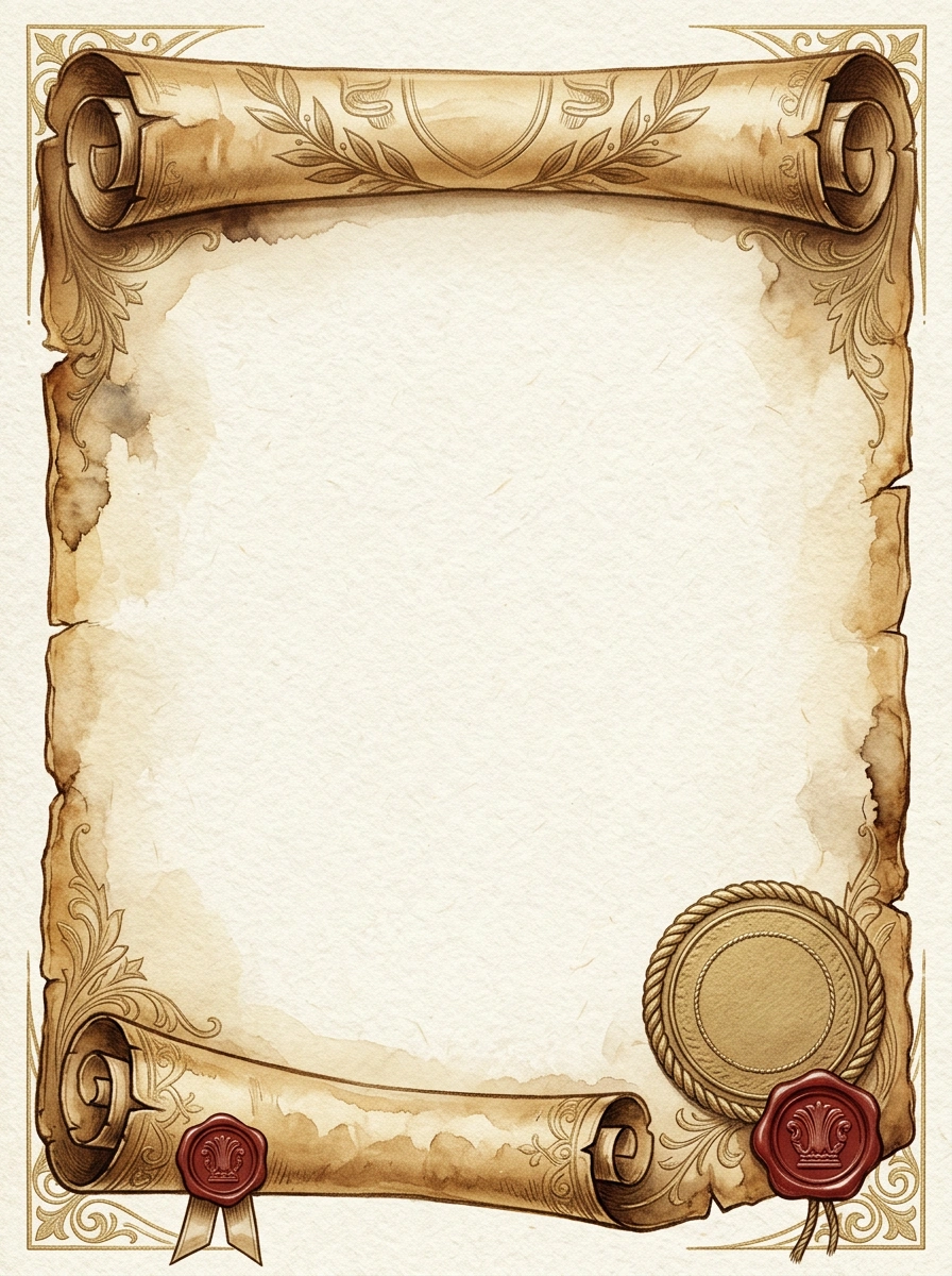 Vintage Scroll — a free gold graduation invitation template on InviteDrop