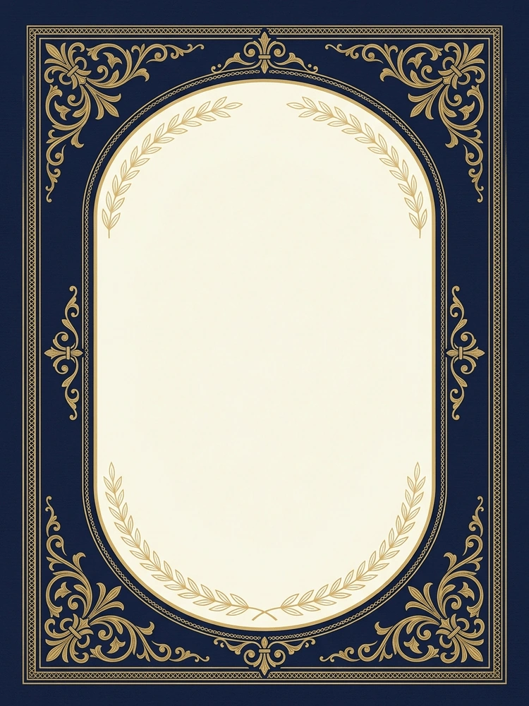 Classic Navy Grad — a free classic graduation invitation template on InviteDrop