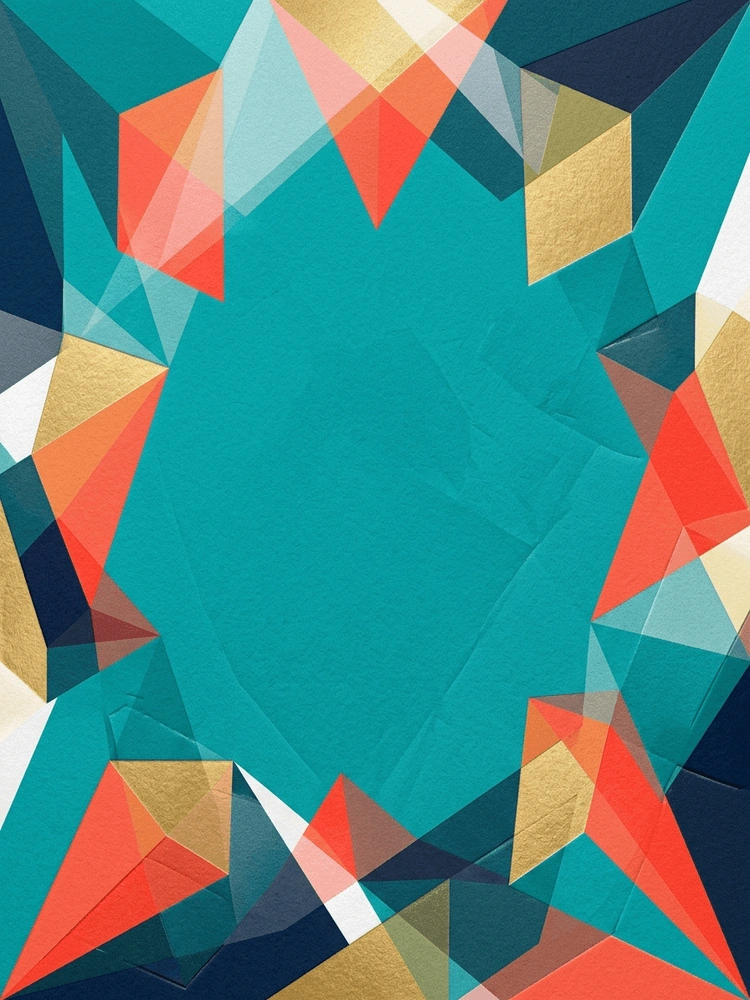 Geometric Prism — a free neutral graduation invitation template on InviteDrop