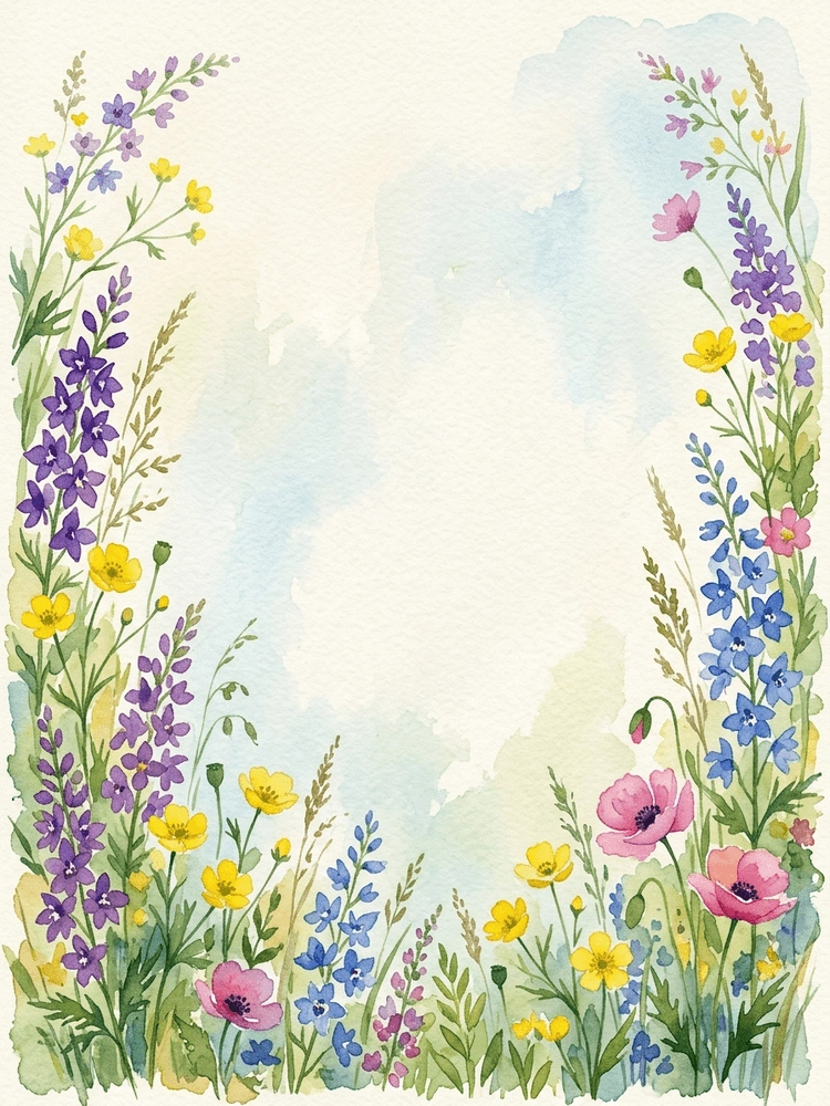 Wildflower Path — a free classic graduation invitation template on InviteDrop
