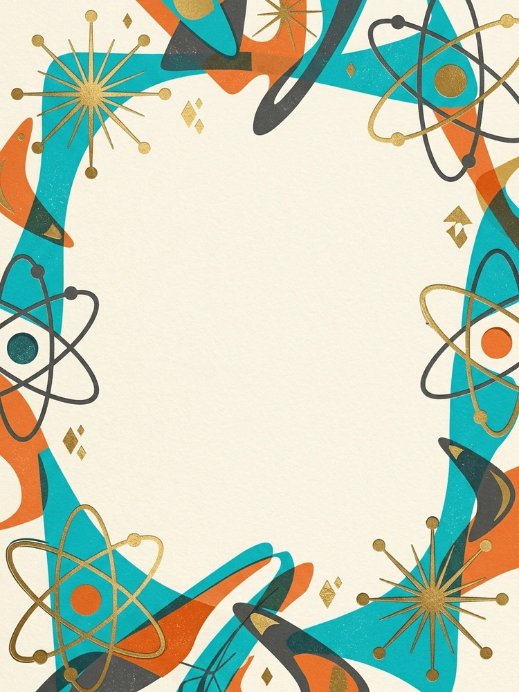 Mid-Century Starburst — a free gold graduation invitation template on InviteDrop