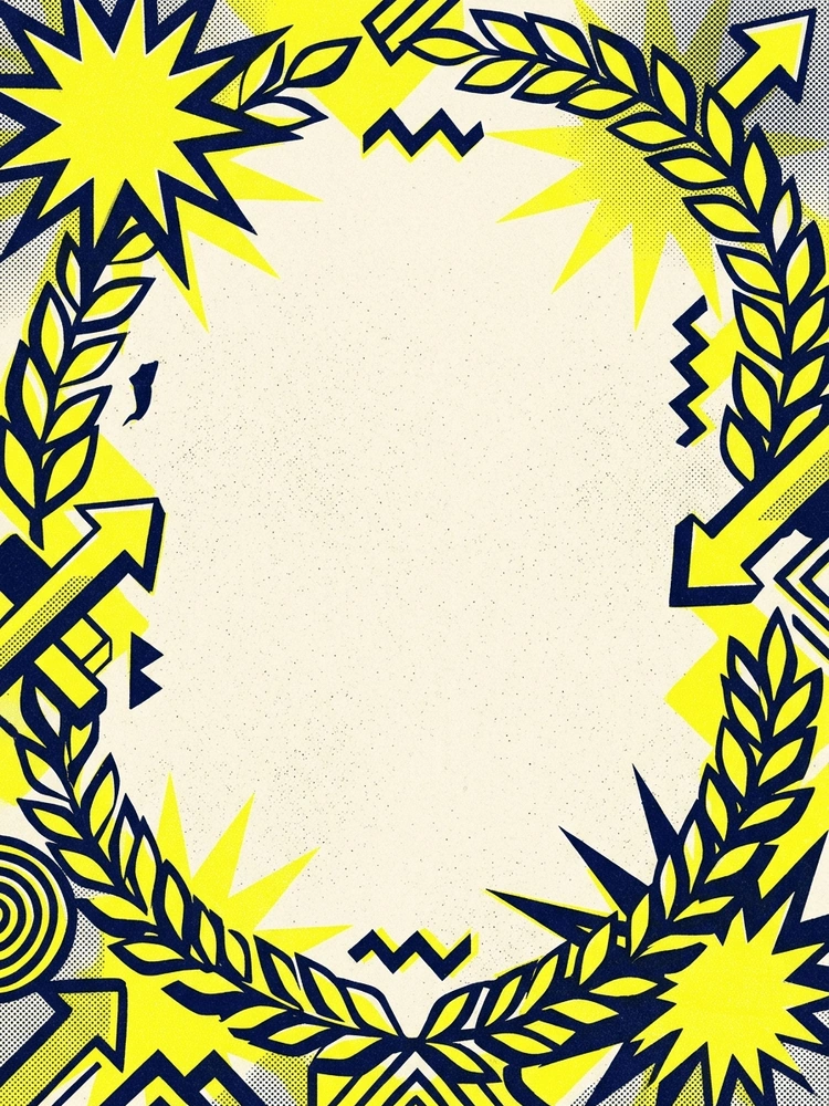 Risograph Achievement — a free gold graduation invitation template on InviteDrop