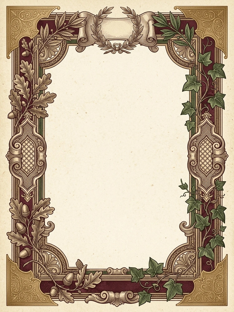 Victorian Scholarly — a free gold graduation invitation template on InviteDrop