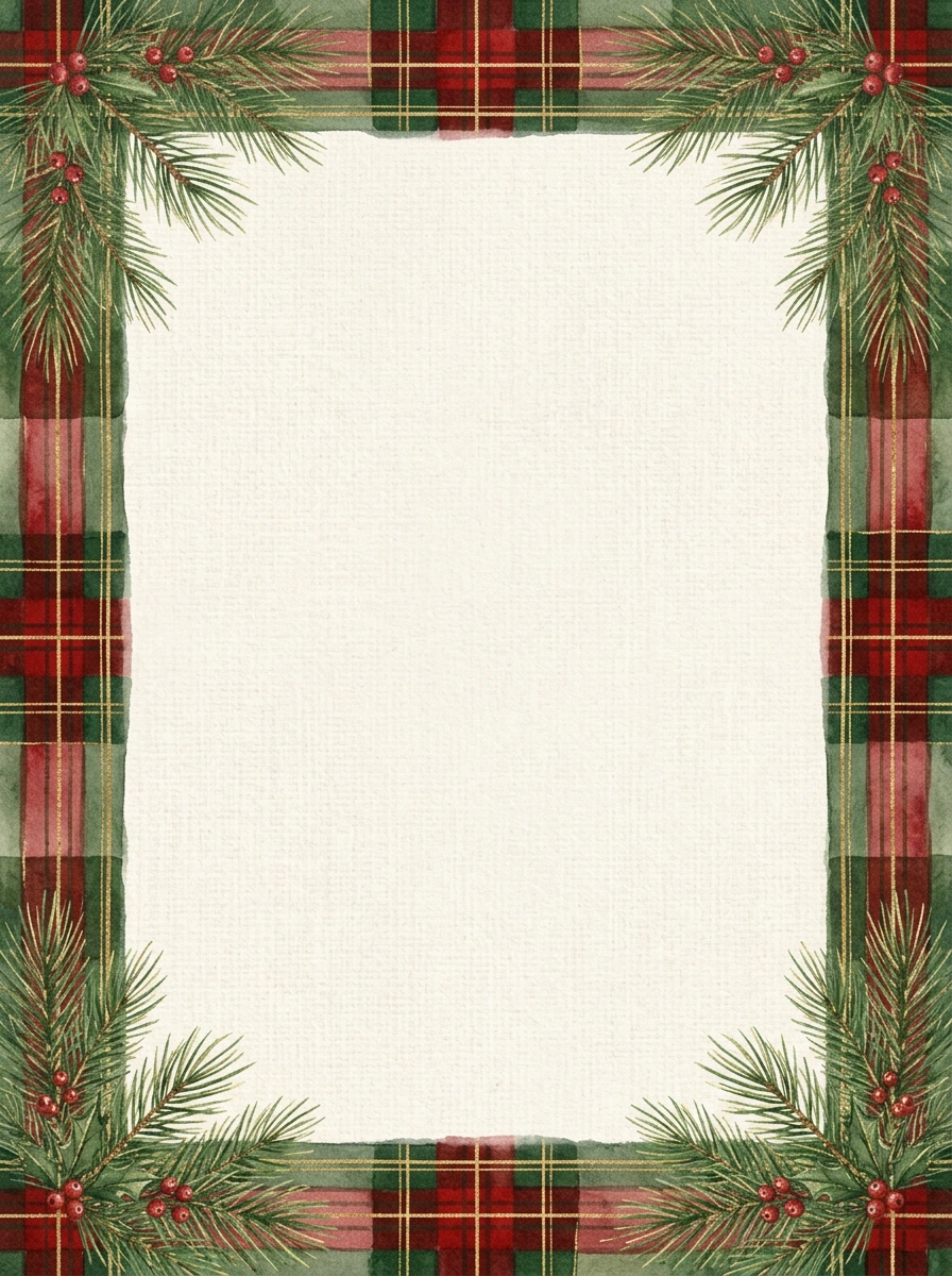 Christmas Plaid christmas invitation template