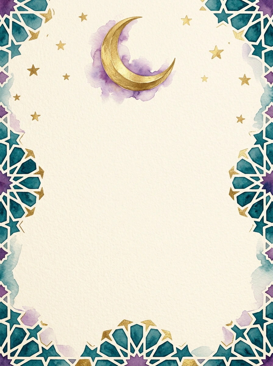 Eid Crescent Moon eid invitation template
