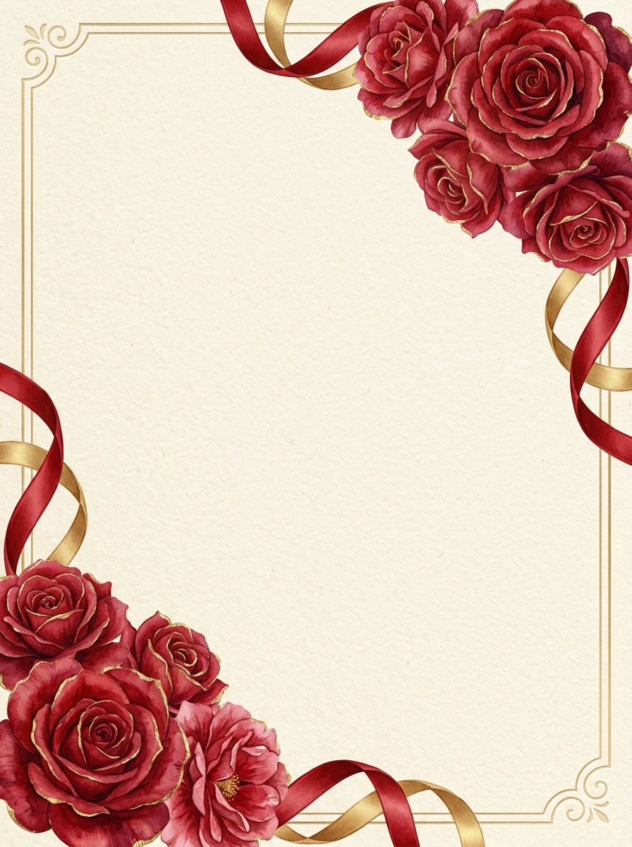 Valentine Romantic valentines invitation template