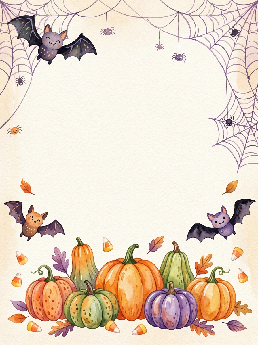 Halloween Whimsical halloween invitation template