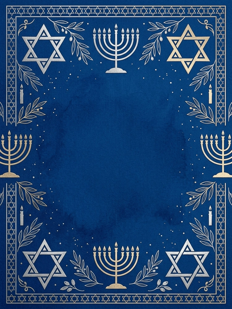 Starry Hanukkah hanukkah invitation template