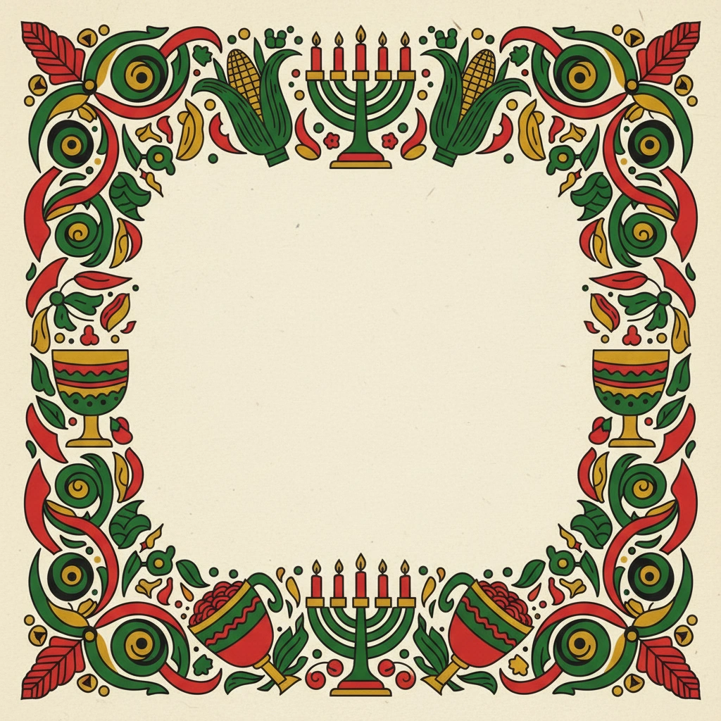 Kwanzaa holiday invitation template