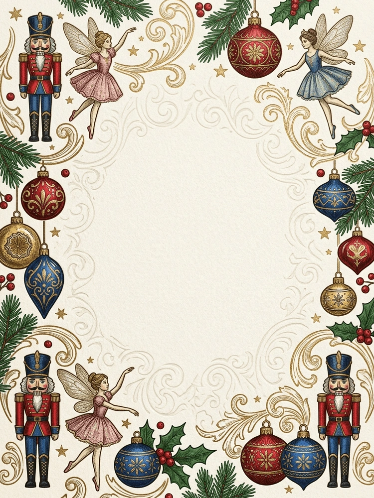 Nutcracker Suite christmas invitation template